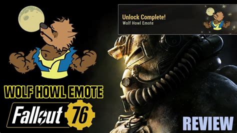 fallout 76 emote wheel|fallout 76 wolf howl emote.